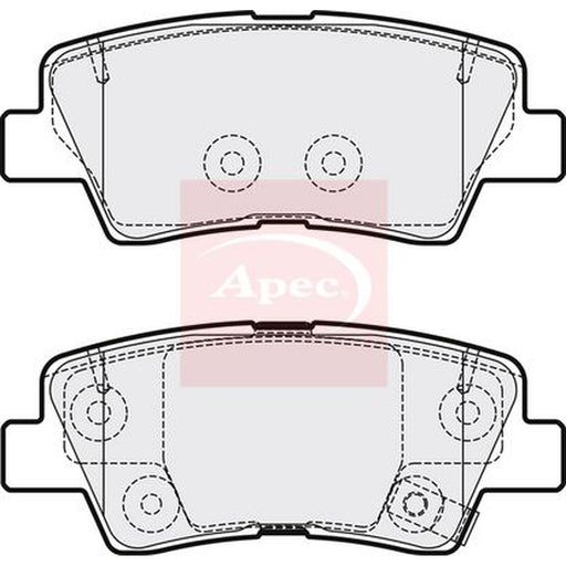 Apec Rear Brake Pad Set fits Hyundai Grandeur 2011-2017 2.2 2.4