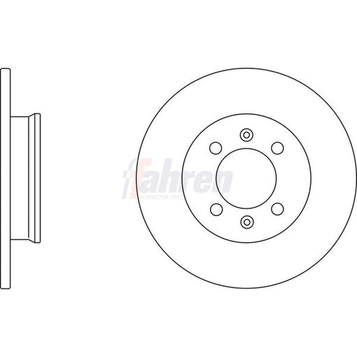 Fahren 2 x Solid Rear Brake Discs FBD6142-x2