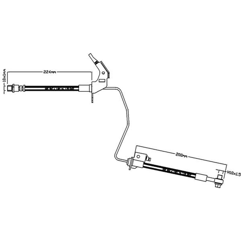 Juratek Brake Hydraulic Hose Line Rear Left JBH1117L