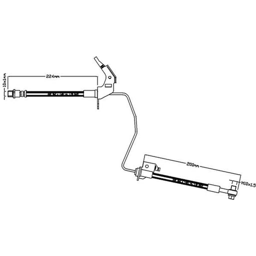 Juratek Brake Hydraulic Hose Line Rear Left JBH1117L