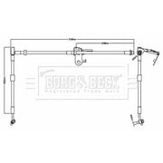 Borg & Beck Brake Hydraulic Hose Line Front Left BBH8739