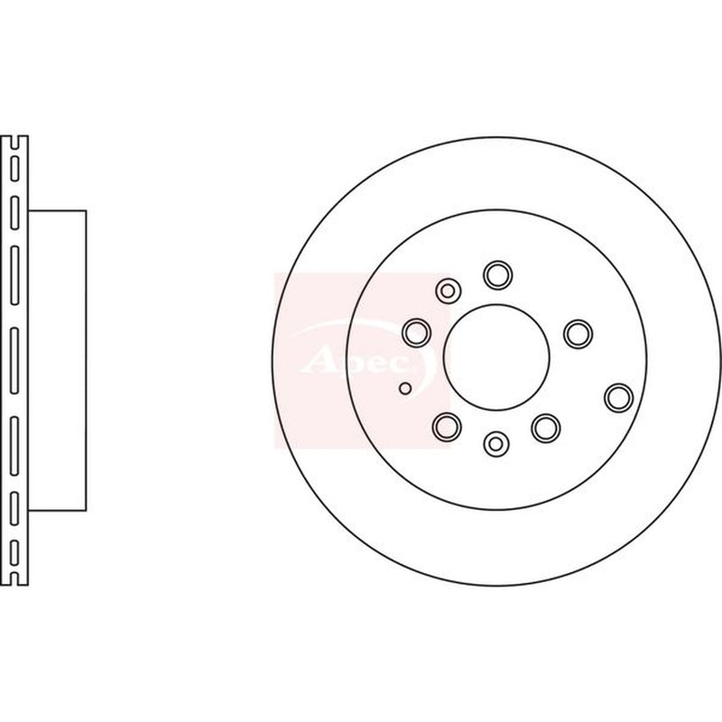 Apec 2 x Vented Brake Discs fits Mazda CX-7 2007-2013 2.3