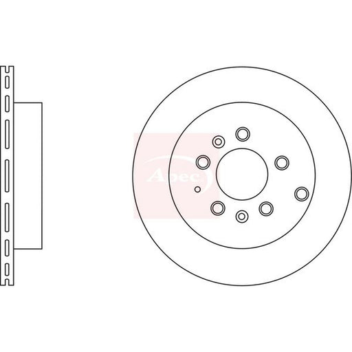 Apec 2 x Vented Brake Discs fits Mazda CX-7 2007-2013 2.3