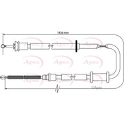 Apec Handbrake Cable Right Rear fits Fiat Panda 2003 on 1.1 1.2 1.3