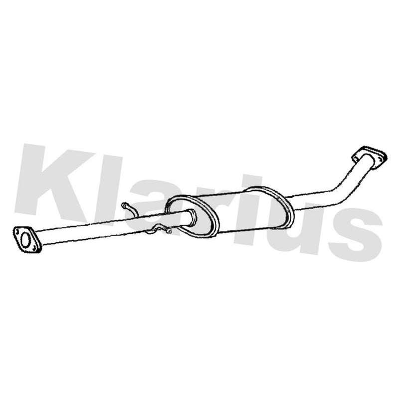 Klarius Box With Centre Pipe Centre fits Hyundai I30 2007-2012 1.4 1.6