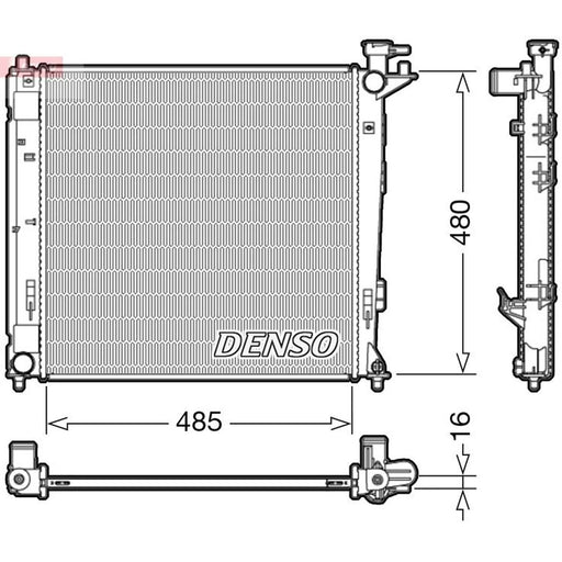 Denso Engine Radiator fits Hyundai IX35 2009-2015 1.7 2.0