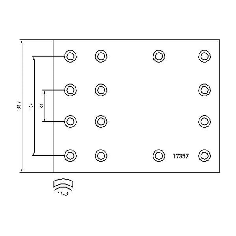 DON Don Cv Brake Lining Set fits Volvo FL6 1985-2000