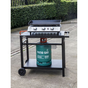 Dellonda BBQ & Plancha Trolley with Utensil Holder Dellonda  - Dynamic Drive