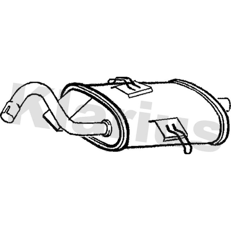 Klarius Box With Tail Pipe Rear fits Volvo 960 1990-1996 2.9