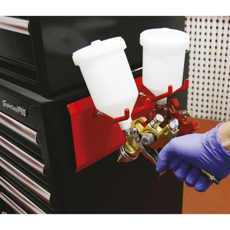 Sealey Magnetic Spray Gun Holder 2 Gun MSH02 Sealey - Dynamic Drive