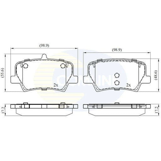 Comline Front & Rear Pads fits Volvo XC40 2017-2021