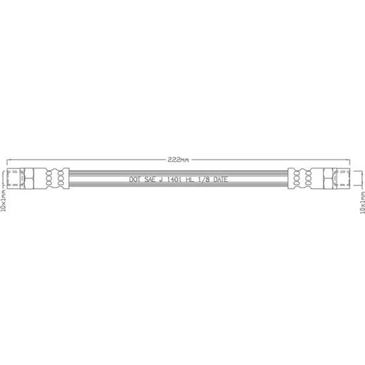 Juratek Brake Hydraulic Hose Line Rear fits BMW 3 1975-1994 2.3 2.5 2.7