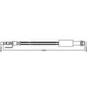 Borg & Beck Brake Hydraulic Hose Line Front Ri BBH8173