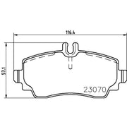 DON Front Brake Pad Set fits Mercedes-Benz Vaneo 2002-2005 1.6 1.7 1.9 414.700