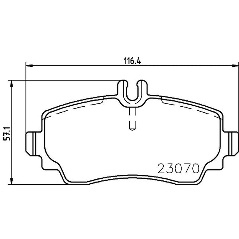 DON Front Brake Pad Set fits Mercedes-Benz Vaneo 2002-2005 1.6 1.7 1.9 414.700