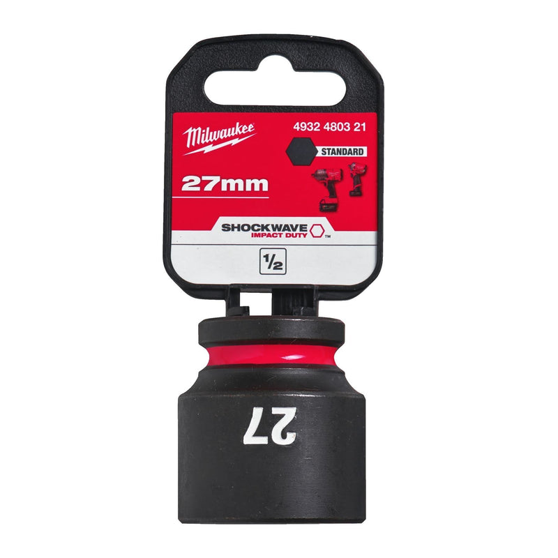 Milwaukee Hex Socket Shw 1/2 Std 27mm-1Pc 4932480321 Milwaukee - Dynamic Drive