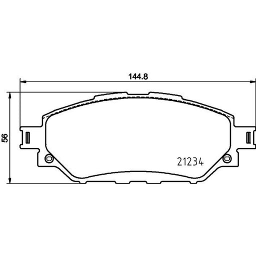 DON Front Brake Pad Set fits Toyota Hilux VIII Pickup 2015-2021 2.4 2.8