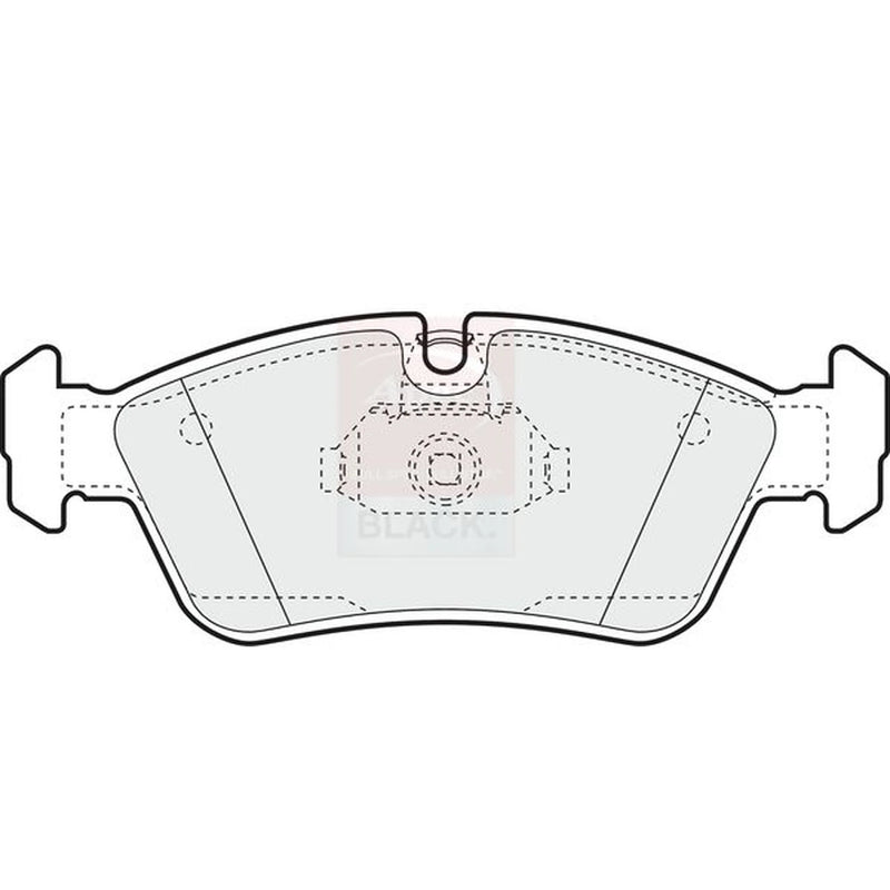 Apec Black Front Brake Pad Set fits BMW 3 1997-2007