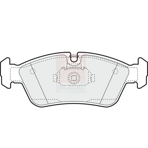 Apec Black Front Brake Pad Set fits BMW 3 1997-2007