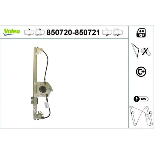 Valeo Electric Window Regulator Lifter Left Front 850720