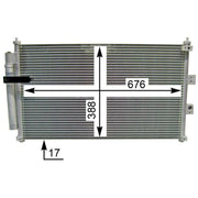 Mahle Air Conditioning Condenser fits Honda Civic VIII 2005-2012 1.3 1.6 1.8