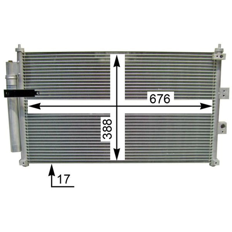 Mahle Air Conditioning Condenser fits Honda Civic VIII 2005-2012 1.3 1.6 1.8