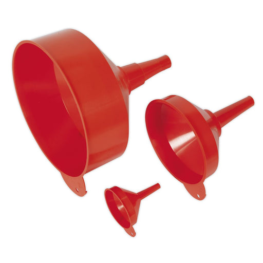 Sealey Funnel Set 3pc Fixed Spout F98 Sealey - Dynamic Drive