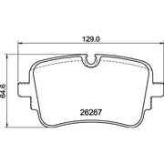 Brembo 4 x Rear Brake Pad Set fits Audi A5 2024-2025 2.0