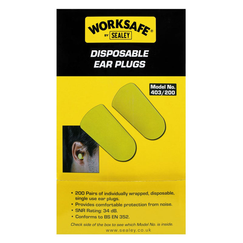 Worksafe Worksafe Disposable Ear Plugs - 200 Pairs 403/200 Worksafe - Dynamic Drive