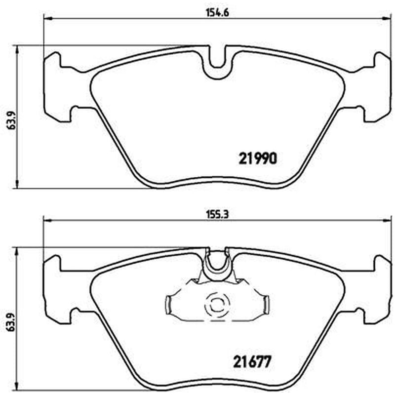Brembo 4 x Front Brake Pad Set fits BMW 5 1995-2004