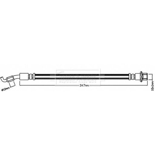 Borg & Beck Brake Hydraulic Hose Line Front Right BBH8207