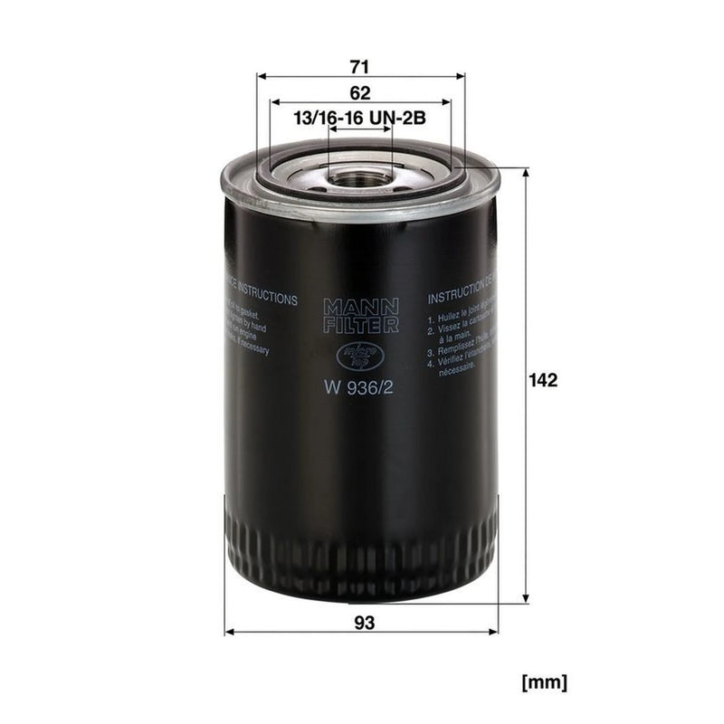 MANN-FILTER Ef 93mm W 936/2