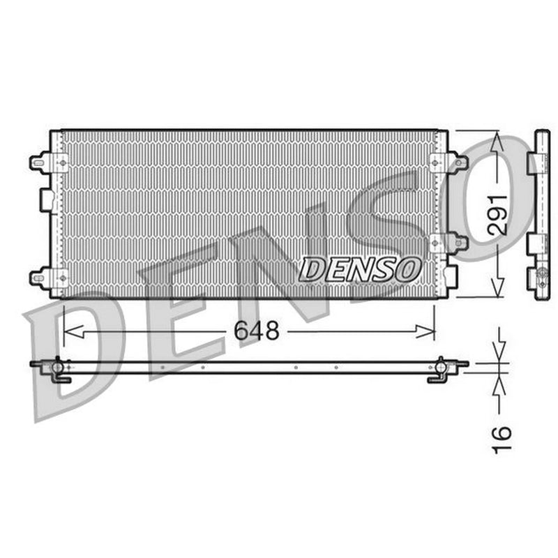 Denso Air Conditioning Condenser fits Lancia Thesis 2003-2009 2.4