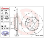 Brembo 2 x Brake Discs fits Land Rover Range Rover Sport I 2009-2013 5.0