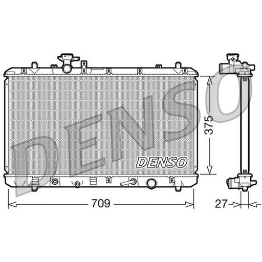 Denso Engine Radiator fits Fiat Sedici 2006-2014 1.6