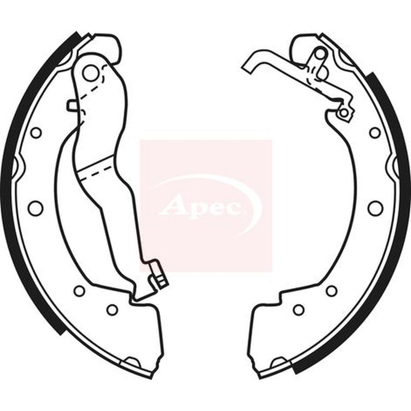 Apec Brake Shoe Set Axle Kit fits VW California T4 Camper 1994-2002 1.9 2.5