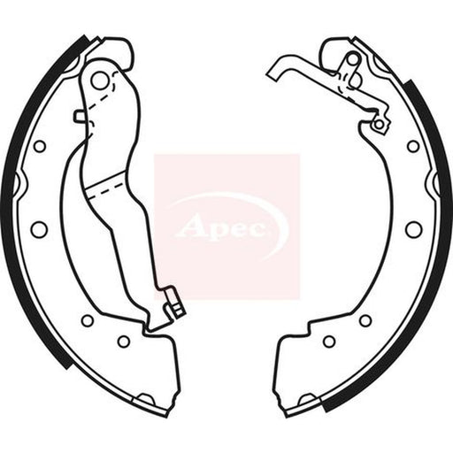 Apec Brake Shoe Set Axle Kit fits VW California T4 Camper 1994-2002 1.9 2.5