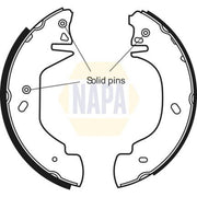NAPA Brake Shoe Set Axle Kit fits Ford Transit 1994-2000 2.0 2.5