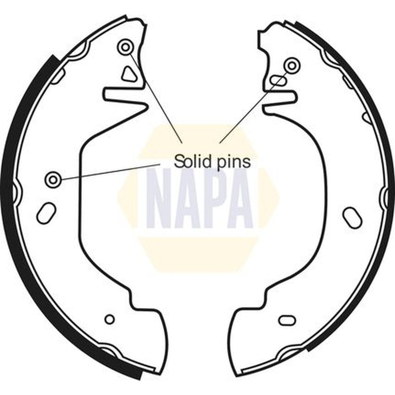 NAPA Brake Shoe Set Axle Kit fits Ford Transit 1994-2000 2.0 2.5