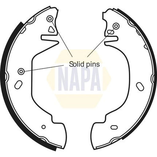 NAPA Brake Shoe Set Axle Kit NBS1022