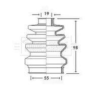 Borg & Beck Drive Shaft Bellow Kit transmission sided BCB2418