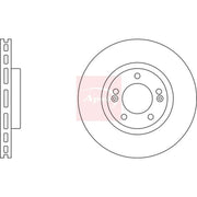 Apec Front Brake Vented Discs & Pads fits Hyundai Santa Fé I 2001-2006 2.0
