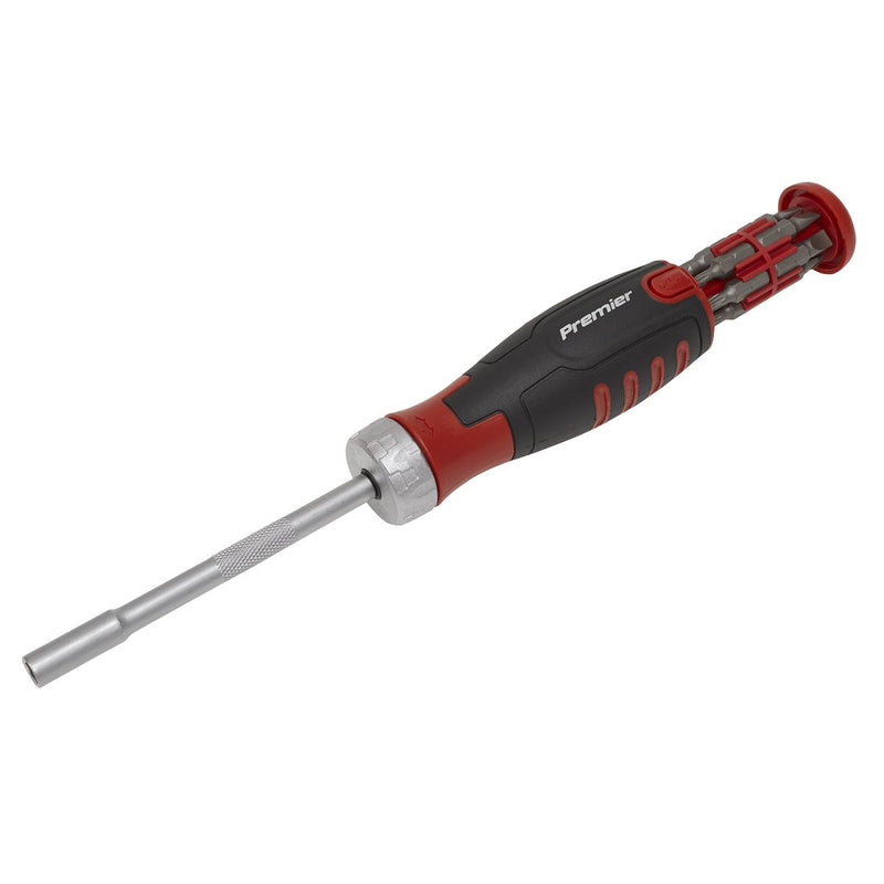 Sealey Premier Ratchet Screwdriver Set 12 Piece S2 Steel Bits Pozi Phillips Torx Sealey  - Dynamic Drive