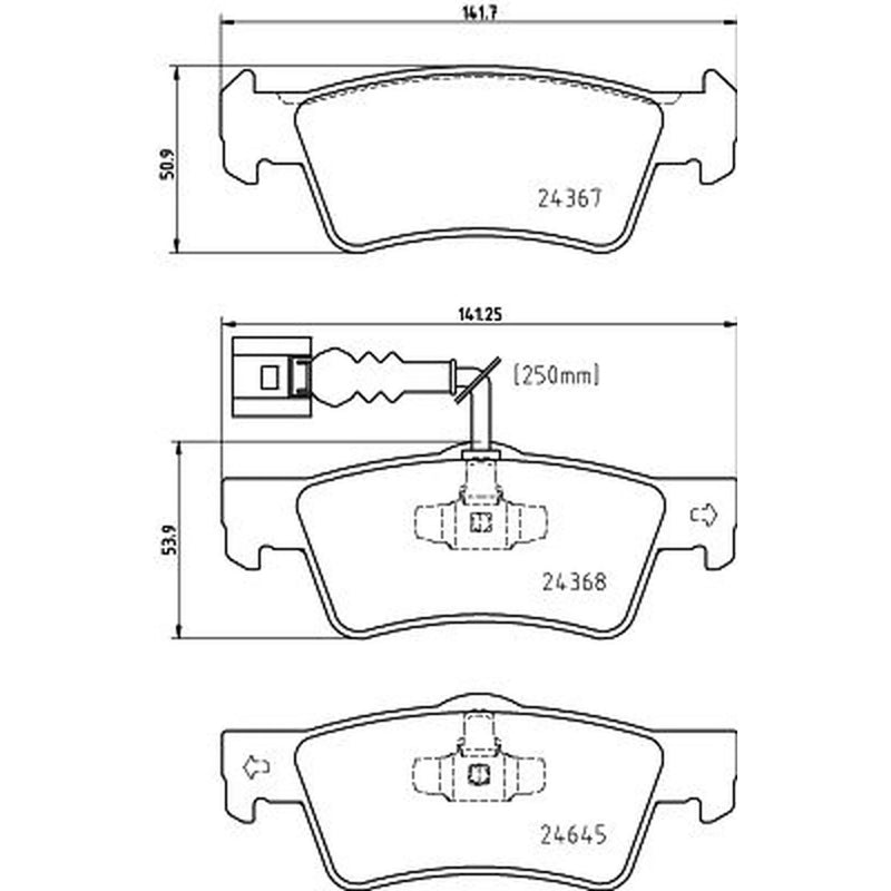 Mintex Rear Brake Pad Set fits VW Touareg 2003-2010 2.5 3.0