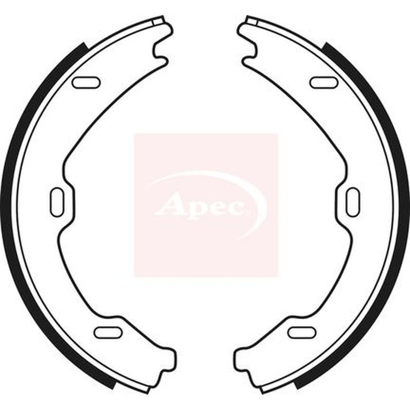 Apec Parking Brake Shoe Set fits Mercedes-Benz Cls 2006-2010 219.372 219.377