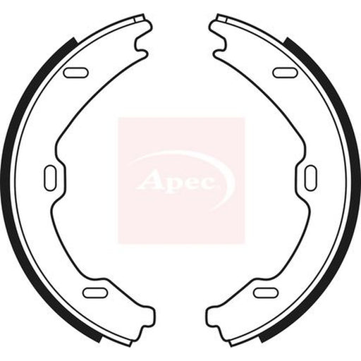 Apec Parking Brake Shoe Set fits Mercedes-Benz Cls 2006-2010 219.372 219.377