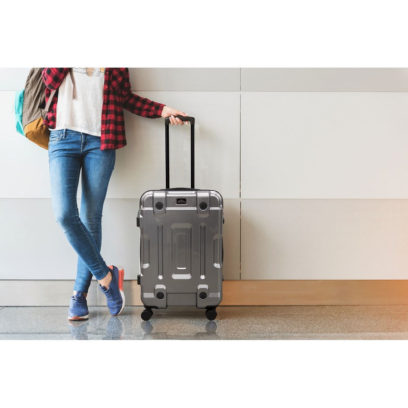 Dellonda 3pc Lightweight ABS Luggage Set  - 20", 24", 28" - Silver Dellonda  - Dynamic Drive