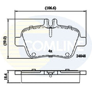 Comline Front & Rear Brake Discs & Pads fits Mercedes-Benz B-Class Sports Tourer