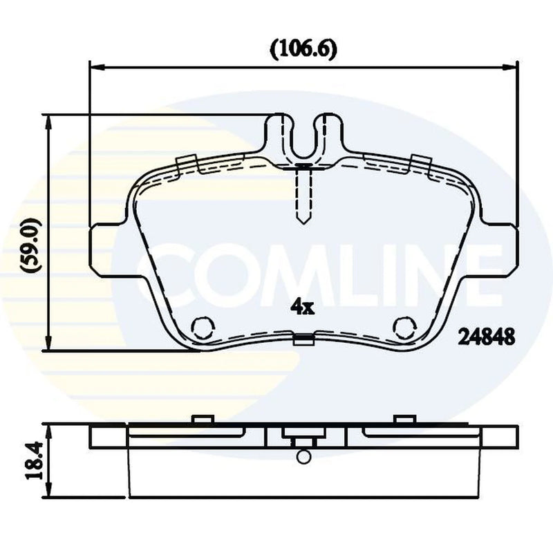 Comline Front & Rear Brake Discs & Pads fits Mercedes-Benz B-Class Sports Tourer