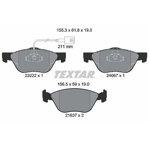 Textar Front Brake Pad Set 2322201